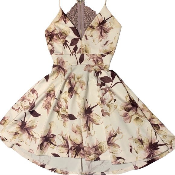 Lace Back Floral Dress - Picture 4 of 4